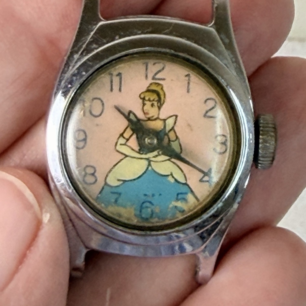 Vintage 1950's Cinderella Kids Mechanical Watch W.D.P. For Parts Or Repair